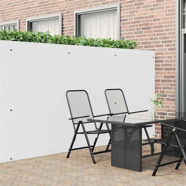 Grote foto vidaxl tuinhek dubbelzijdig wit 1 8x5 m pvc tuin en terras hekken en schuttingen
