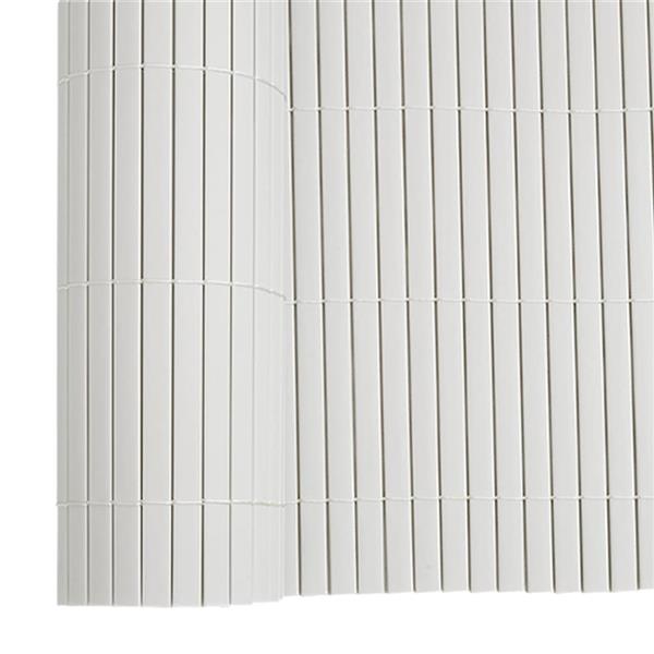 Grote foto vidaxl tuinhek dubbelzijdig wit 1 8x5 m pvc tuin en terras hekken en schuttingen