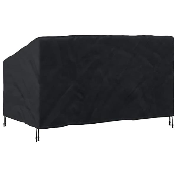 Grote foto vidaxl tuinbankhoes zwart 160 x 100 x 61 89 cm 600d stof tuin en terras tuinmeubelen