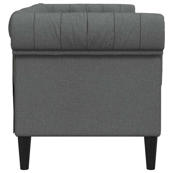 Grote foto vidaxl chesterfieldbank anders donkergrijs 182.5 x 74.5 x 74.5 cm stof huis en inrichting bankstellen