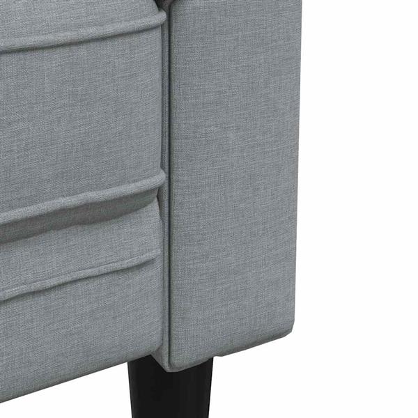 Grote foto vidaxl chesterfieldbank anders lichtgrijs 182.5 x 74.5 x 74.5 cm stof huis en inrichting bankstellen