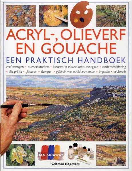 Grote foto acryl olieverf en gouache boeken hobby en vrije tijd