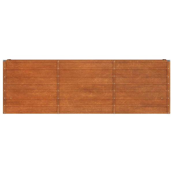 Grote foto vidaxl plantenbak verhoogd 240x40x77 cm cortenstaal roestig tuin en terras overige tuin en terras