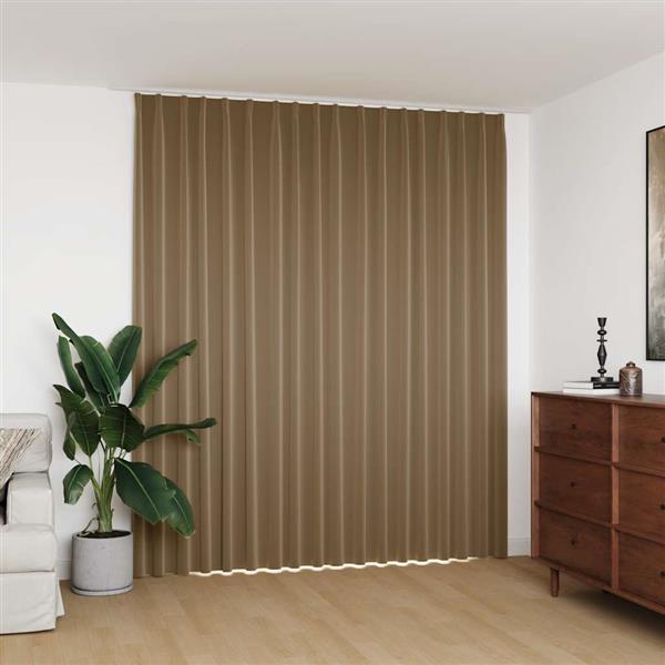 Grote foto vidaxl gordijn verduisterend met haken 290x245 cm taupe huis en inrichting gordijnen en lamellen