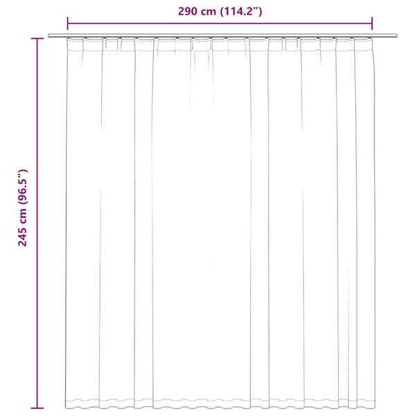 Grote foto vidaxl gordijn verduisterend met haken 290x245 cm taupe huis en inrichting gordijnen en lamellen