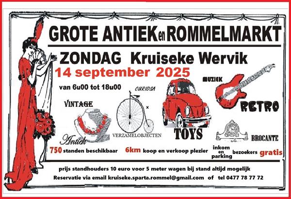 Grote foto grote antiek en rommelmarkt 14 september antiek en kunst curiosa en brocante
