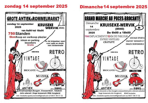 Grote foto grote antiek en rommelmarkt 14 september antiek en kunst curiosa en brocante