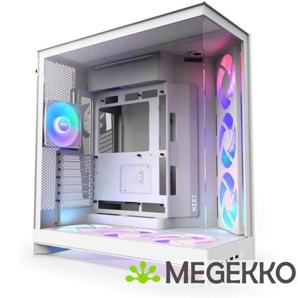 Grote foto nzxt h9 flow rgb white 2025 computers en software behuizingen en kasten
