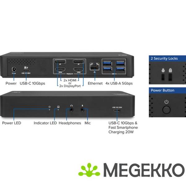 Grote foto act ac7160 usb c dual 4k docking station computers en software overige computers en software