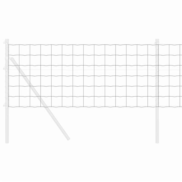 Grote foto vidaxl euro hek grijs 0.4 x 10 m pvc gecoat ijzer tuin en terras hekken en schuttingen
