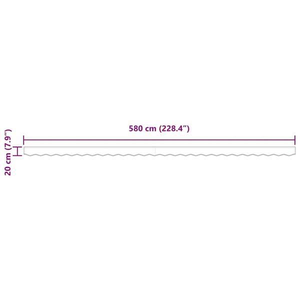 Grote foto vidaxl markies valance multikleur 5.8 x 0.2 m canvas tuin en terras overige tuin en terras
