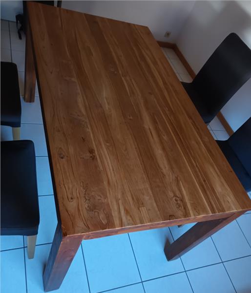 Grote foto eiken houten eettafel met 4 stoelen huis en inrichting eettafels