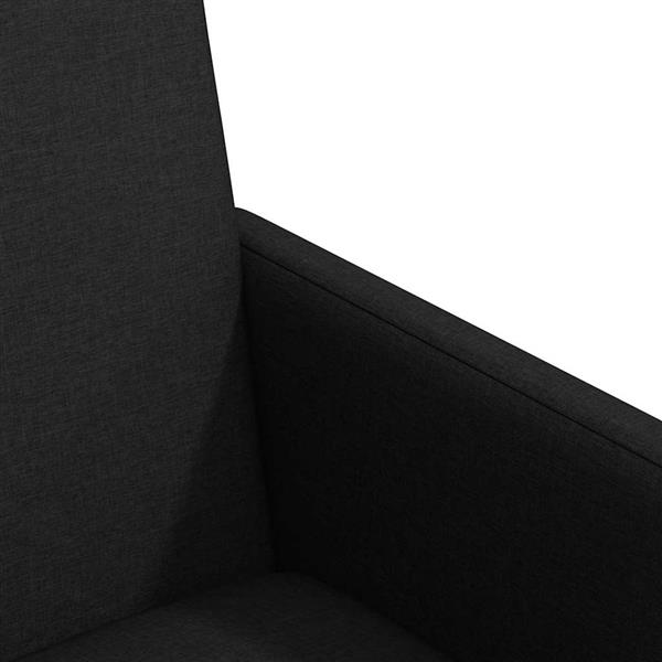Grote foto vidaxl eetstoelen met wiel 2 pcs zwart 57 x 66 x 94 cm stof huis en inrichting stoelen