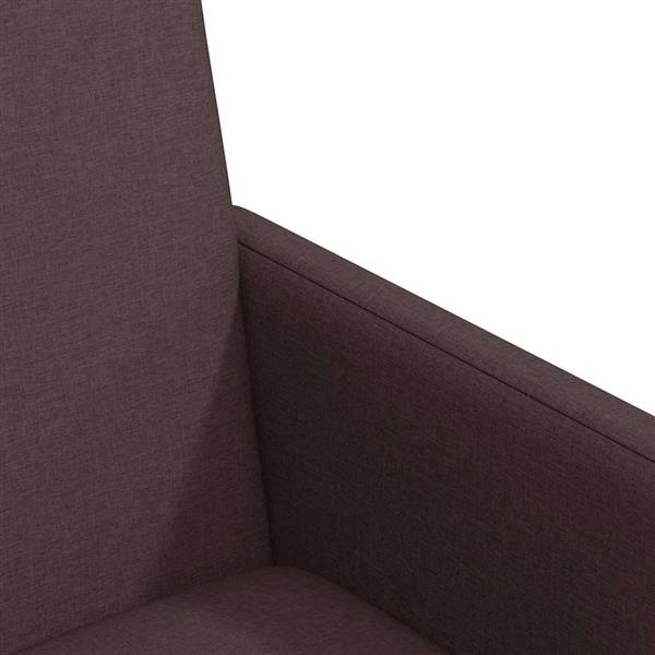 Grote foto vidaxl eetstoelen met wiel 2 pcs donkerbruin 57 x 66 x 94 cm stof huis en inrichting stoelen