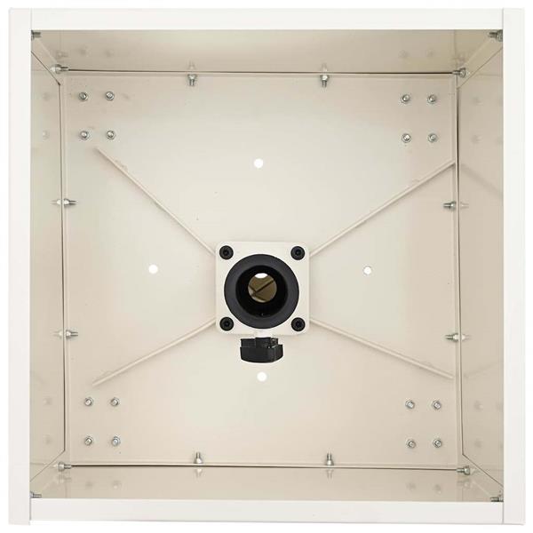 Grote foto vidaxl parasolbasis met plantenbak wit 45 x 45 x 45 cm staal tuin en terras overige tuin en terras