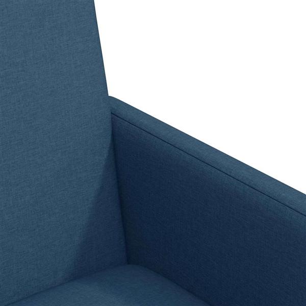 Grote foto vidaxl eetstoelen met wiel 2 pcs blauw 57 x 66 x 94 cm stof huis en inrichting stoelen