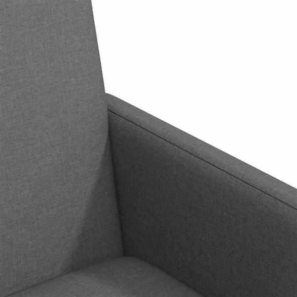 Grote foto vidaxl eetstoelen met wiel 2 pcs donkergrijs 57 x 66 x 94 cm stof huis en inrichting stoelen