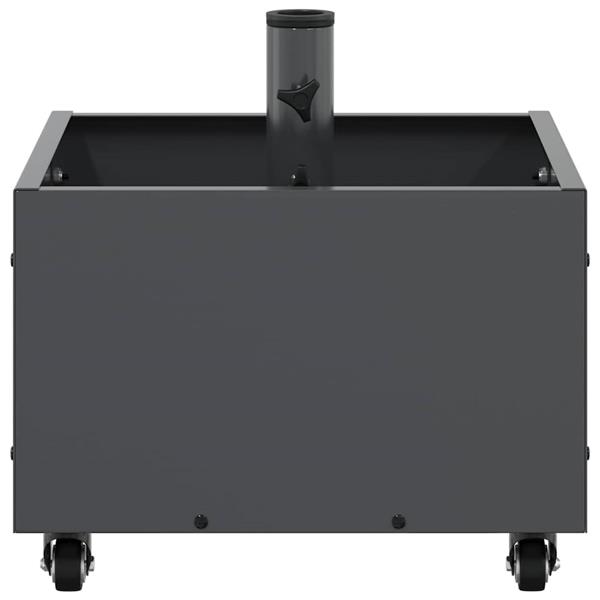 Grote foto vidaxl parasolbasis met plantenbak antraciet 45 x 45 x 45 cm staal tuin en terras overige tuin en terras