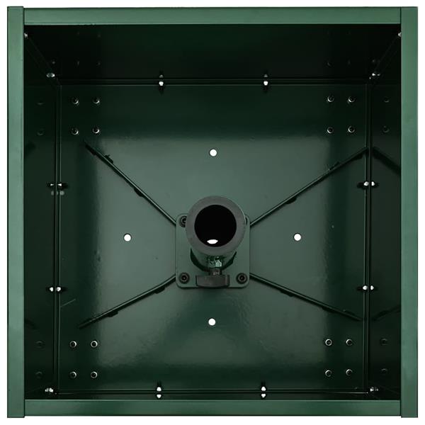 Grote foto vidaxl parasolbasis met plantenbak groen 45 x 45 x 45 cm staal tuin en terras overige tuin en terras