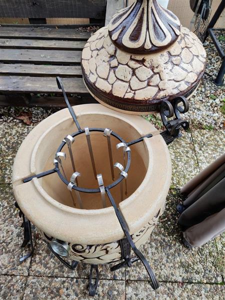 Grote foto tandoor 65l steen bbq oven van vuurklei tuin en terras barbecues en vuurkorven