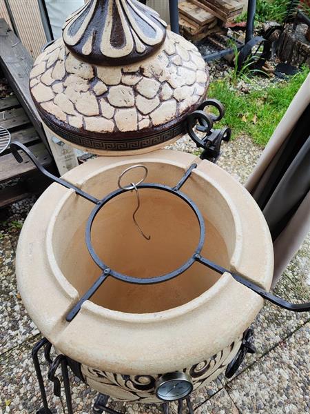 Grote foto tandoor 65l steen bbq oven van vuurklei tuin en terras barbecues en vuurkorven