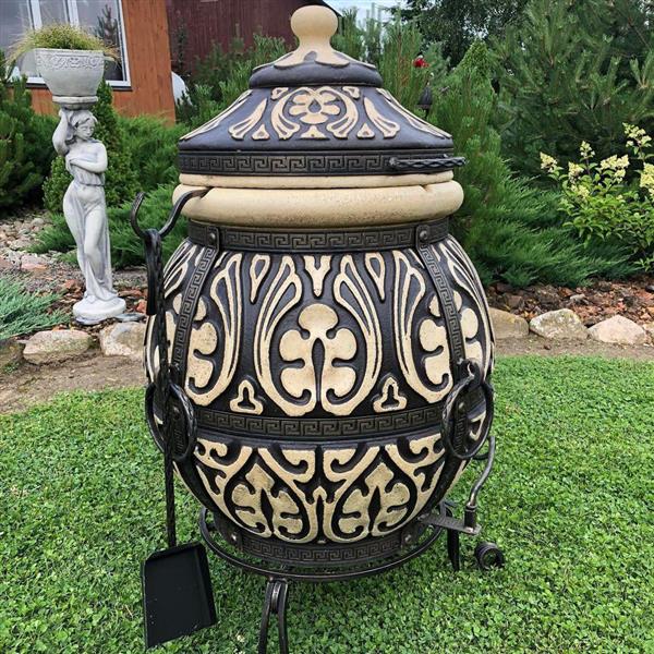 Grote foto tandoor attika 85l premium grillofen schamott tuin en terras barbecues en vuurkorven