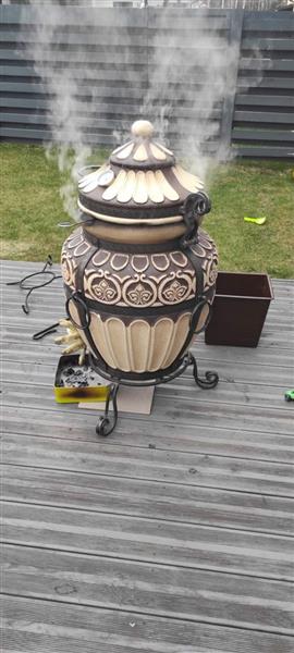 Grote foto tandoor griekenland 100l vuurvaste barbecue tuin en terras barbecues en vuurkorven