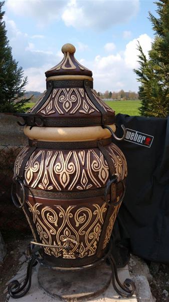 Grote foto tandoor asia 100l xxl bbq oven handgemaakt tuin en terras barbecues en vuurkorven