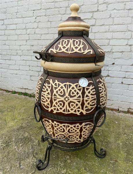 Grote foto tandoor saffron 125l xxl vuurvaste barbecue tuin en terras barbecues en vuurkorven