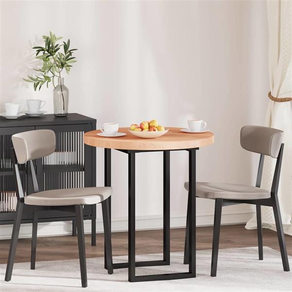 Grote foto vidaxl tafelblad lichtbruin 70 x 4 cm massief eikenhout antiek en kunst stoelen en banken