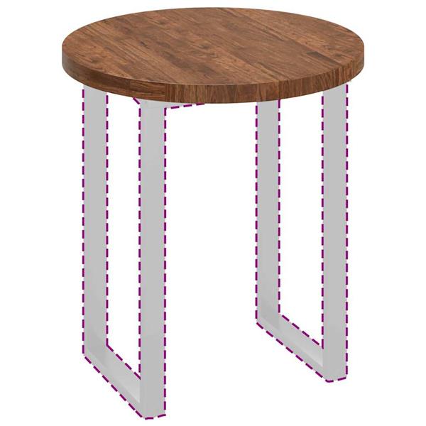 Grote foto vidaxl tafelblad donkerbruin 70 x 4 cm massief eikenhout antiek en kunst stoelen en banken