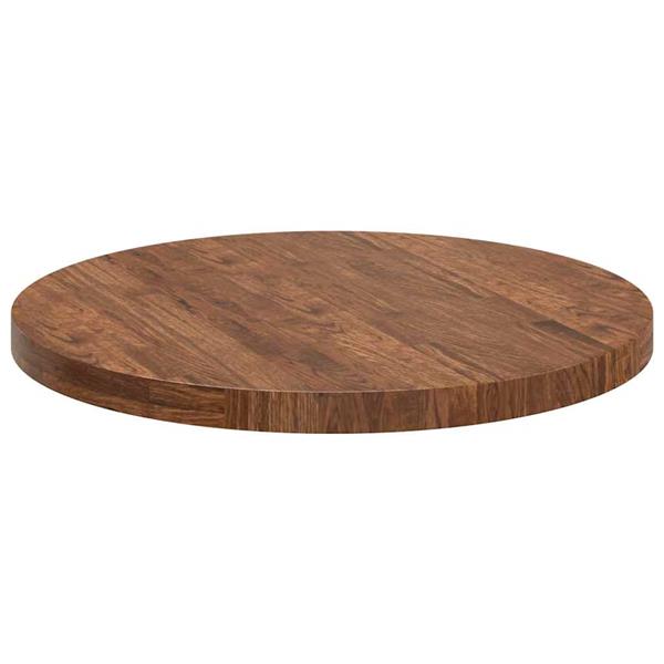 Grote foto vidaxl tafelblad donkerbruin 70 x 4 cm massief eikenhout antiek en kunst stoelen en banken