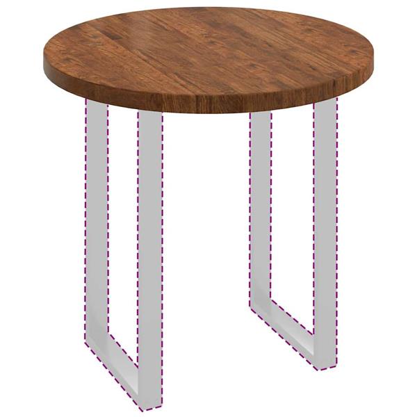 Grote foto vidaxl tafelblad donkerbruin 80 x 4 cm massief eikenhout antiek en kunst stoelen en banken