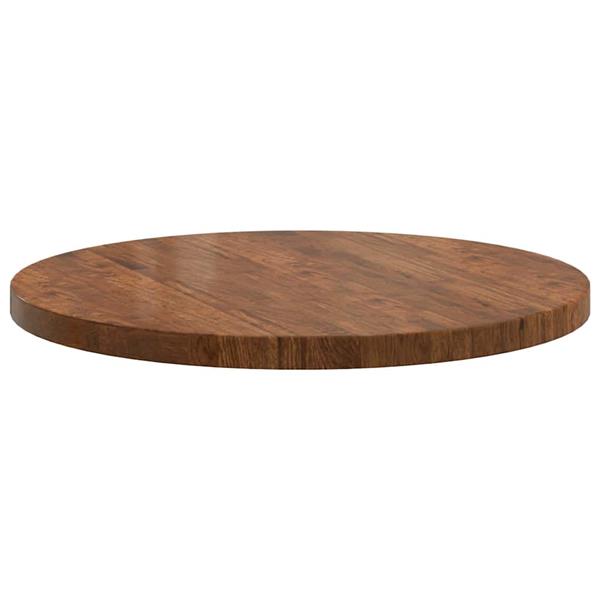 Grote foto vidaxl tafelblad donkerbruin 80 x 4 cm massief eikenhout antiek en kunst stoelen en banken