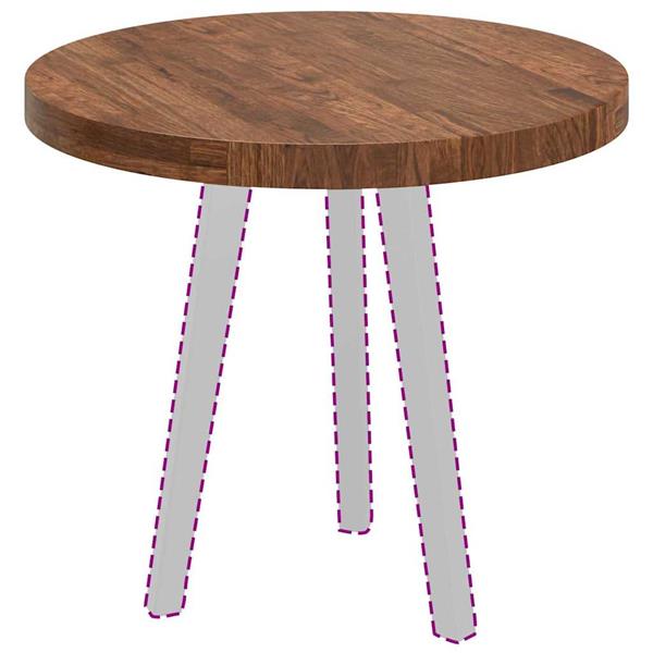 Grote foto vidaxl tafelblad donkerbruin 60 x 4 cm massief eikenhout antiek en kunst stoelen en banken