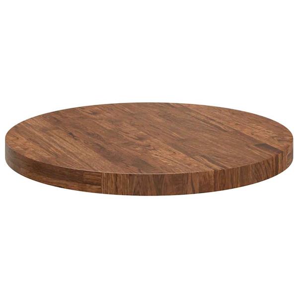 Grote foto vidaxl tafelblad donkerbruin 60 x 4 cm massief eikenhout antiek en kunst stoelen en banken