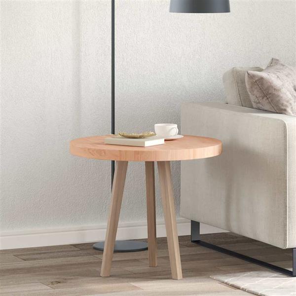 Grote foto vidaxl tafelblad lichtbruin 60 x 4 cm massief eikenhout antiek en kunst stoelen en banken