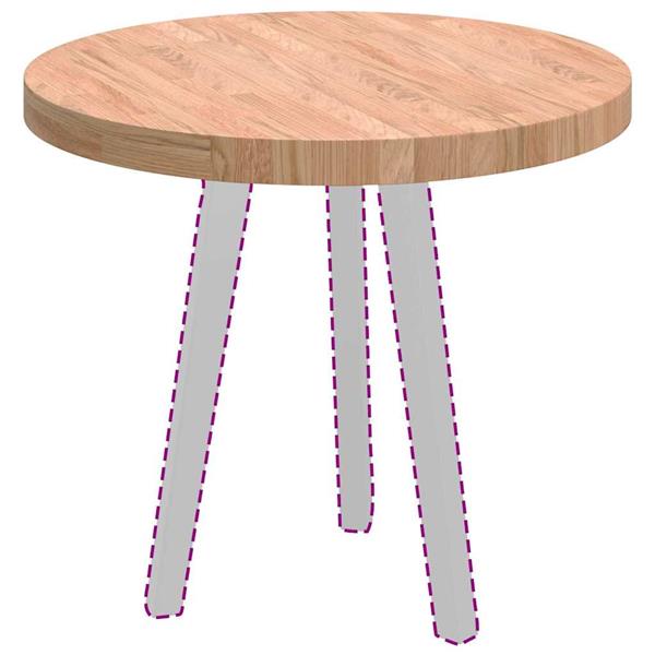 Grote foto vidaxl tafelblad lichtbruin 60 x 4 cm massief eikenhout antiek en kunst stoelen en banken