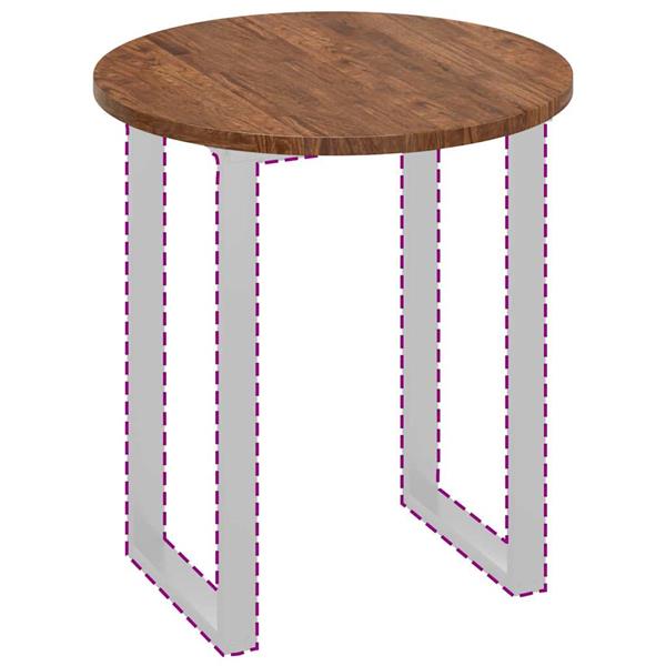 Grote foto vidaxl tafelblad donkerbruin 70 x 2.5 cm massief eikenhout antiek en kunst stoelen en banken