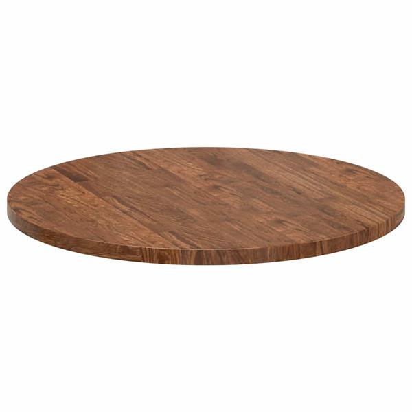 Grote foto vidaxl tafelblad donkerbruin 70 x 2.5 cm massief eikenhout antiek en kunst stoelen en banken