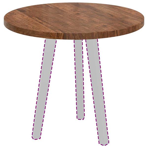 Grote foto vidaxl tafelblad donkerbruin 60 x 2.5 cm massief eikenhout antiek en kunst stoelen en banken
