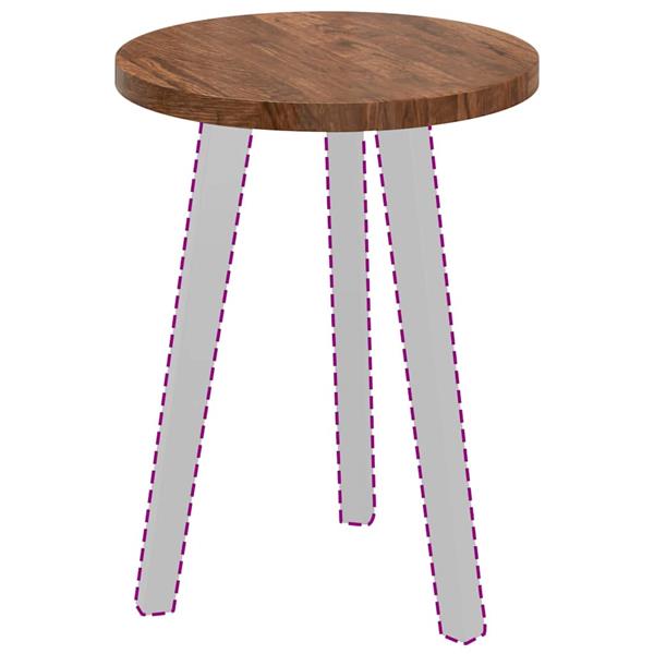 Grote foto vidaxl tafelblad donkerbruin 40 x 2.5 cm massief eikenhout antiek en kunst stoelen en banken