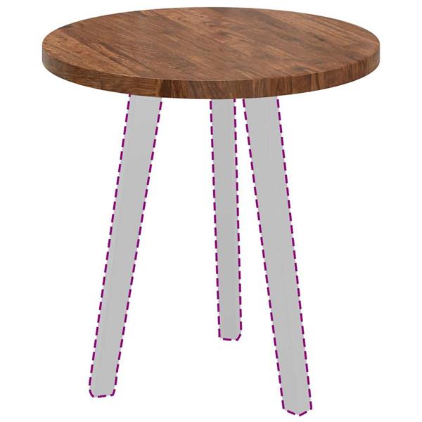 Grote foto vidaxl tafelblad donkerbruin 50 x 2.5 cm massief eikenhout antiek en kunst stoelen en banken