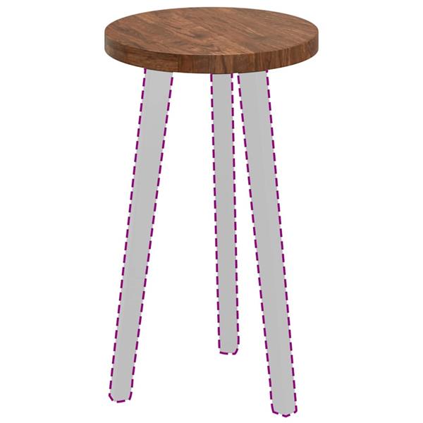 Grote foto vidaxl tafelblad donkerbruin 30 x 2.5 cm massief eikenhout antiek en kunst stoelen en banken