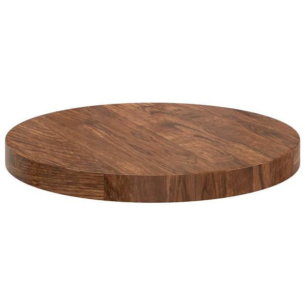 Grote foto vidaxl tafelblad donkerbruin 30 x 2.5 cm massief eikenhout antiek en kunst stoelen en banken