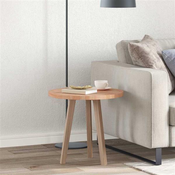 Grote foto vidaxl tafelblad lichtbruin 50 x 2.5 cm massief eikenhout antiek en kunst stoelen en banken
