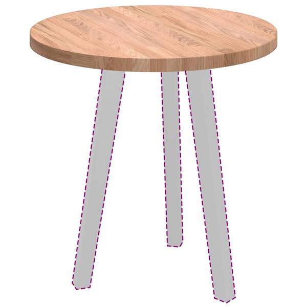 Grote foto vidaxl tafelblad lichtbruin 50 x 2.5 cm massief eikenhout antiek en kunst stoelen en banken