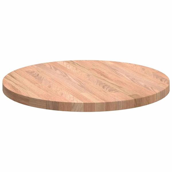 Grote foto vidaxl tafelblad lichtbruin 50 x 2.5 cm massief eikenhout antiek en kunst stoelen en banken