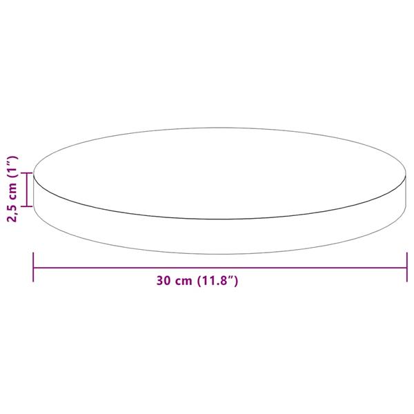 Grote foto vidaxl tafelblad lichtbruin 30 x 2.5 cm massief eikenhout antiek en kunst stoelen en banken