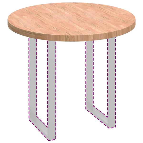 Grote foto vidaxl tafelblad lichtbruin 90 x 4 cm massief eikenhout antiek en kunst stoelen en banken